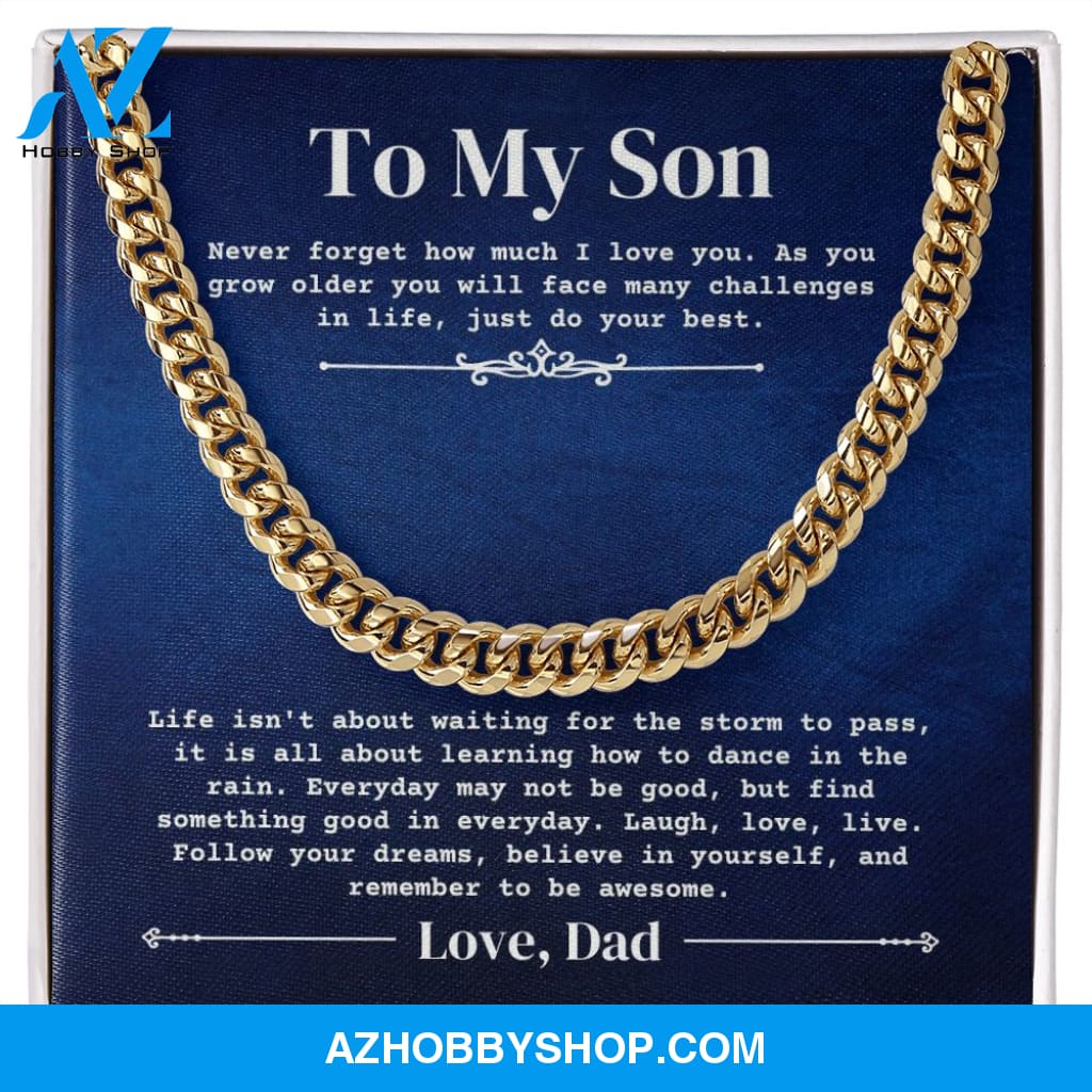 To My Son - Do Your Best - Cuban Link Chain