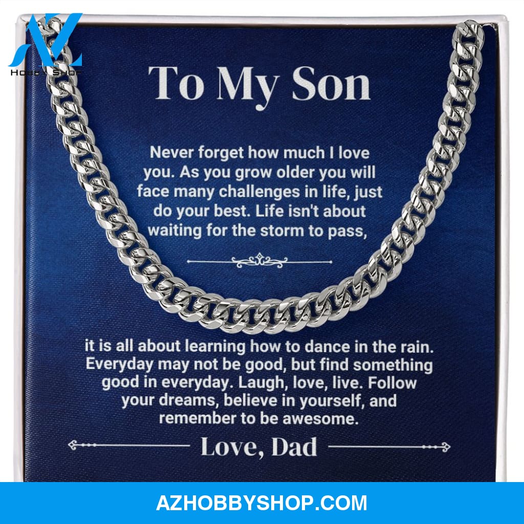 To My Son - Do Your Best - Cuban Link Chain