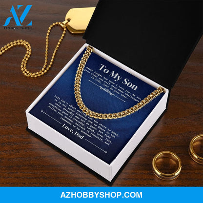 To My Son - Do Your Best - Cuban Link Chain