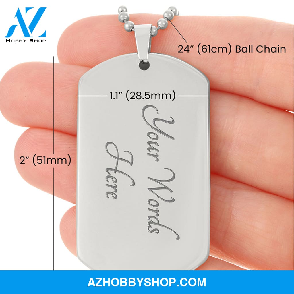 To My Son DogTag | Never Forget (Stainless) | Luxury Dog Tag