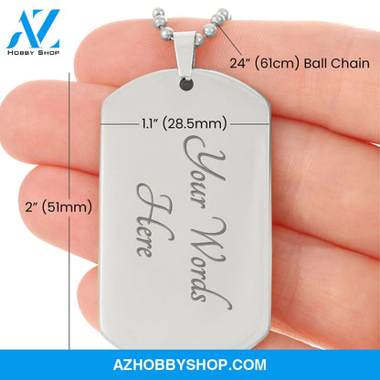 To My Son DogTag | Never Forget (Stainless) | Luxury Dog Tag