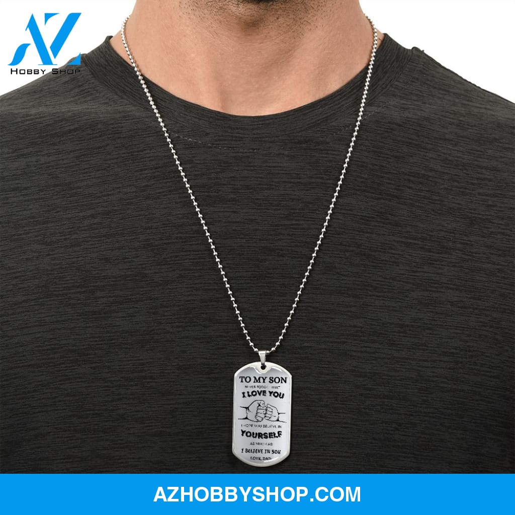 To My Son DogTag | Never Forget (Stainless) | Luxury Dog Tag
