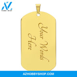 To My Son From Dad | Never Feel That | Stainless Steel Dog Tag Necklace