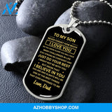 To My Son Gift From Dad I Never Forget How Much I Love You Love Dad I Dog Tag Necklace