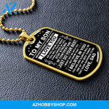 To My Son Gift From Dad | Just Do Your Best | Dog Tag Necklace Military Ball Chain
