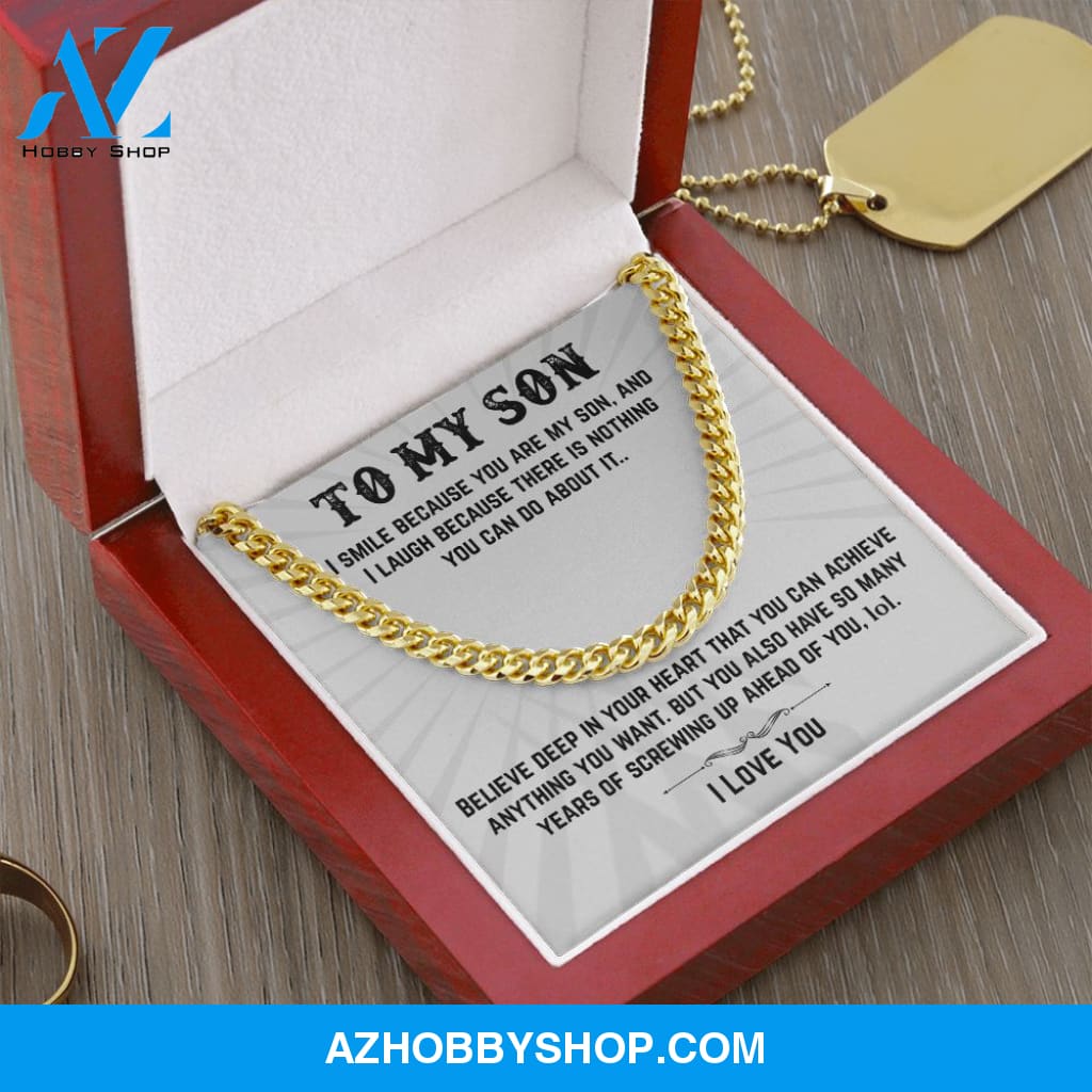 To My Son | I Smile | Cuban Link Chain