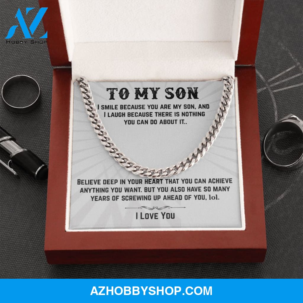 To My Son | I Smile | Cuban Link Chain