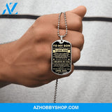 To My Son Love Dad - I Believe In You Dog Tag Necklace
