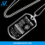 To My Son Love Dad - This Old Lion - Military Style Dog Tag