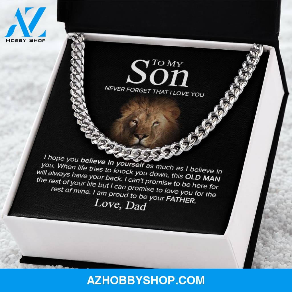 To My Son - Never Forget - Cuban Link Chain