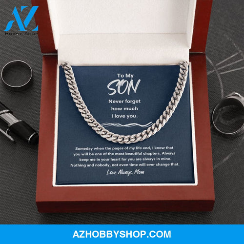 To My Son - Never Forget - Cuban Link Chain