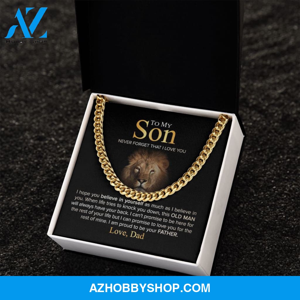 To My Son - Never Forget - Cuban Link Chain