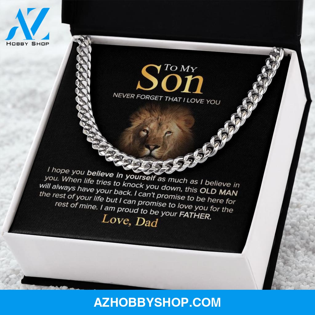 To My Son - Never Forget - Cuban Link Chain