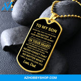 To My Son | Never Forget That | Dog Tag Necklace | Gift For Son From Dad