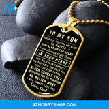 To My Son | Never Forget That | Dog Tag Necklace | Gift For Son From Dad
