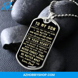 To My Son | Never Forget That | Dog Tag Necklace | Gift For Son From Dad