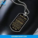 To My Son | Never Forget That | Dog Tag Necklace | Gift For Son From Dad
