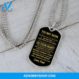 To My Son | Never Forget That | Dog Tag Necklace | Gift For Son From Dad