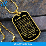 To My Son | Never Forget That | Dog Tag Necklace | Gift For Son From Dad