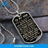 To My Son | Never Forget That | Dog Tag Necklace | Gift For Son From Dad