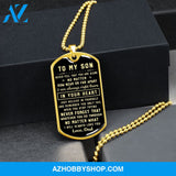 To My Son | Never Forget That | Dog Tag Necklace | Gift For Son From Dad