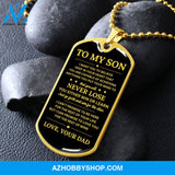 To My Son | Never Lose | Dog Tag Necklace | Gift for Son from Dad