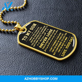 To My Son | Never Lose | Dog Tag Necklace | Gift for Son from Dad