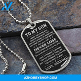 To My Son | Never Lose | Dog Tag Necklace | Gift for Son from Dad