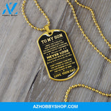To My Son | Never Lose | Dog Tag Necklace | Gift for Son from Dad