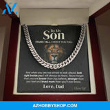 To My Son - Stand Tall from Dad - Cuban Link Chain