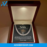 To My Son - Stand Tall from Dad - Cuban Link Chain
