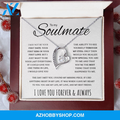 To My Soulmate | My Life My Love My Best Friend | Forever Love Necklace