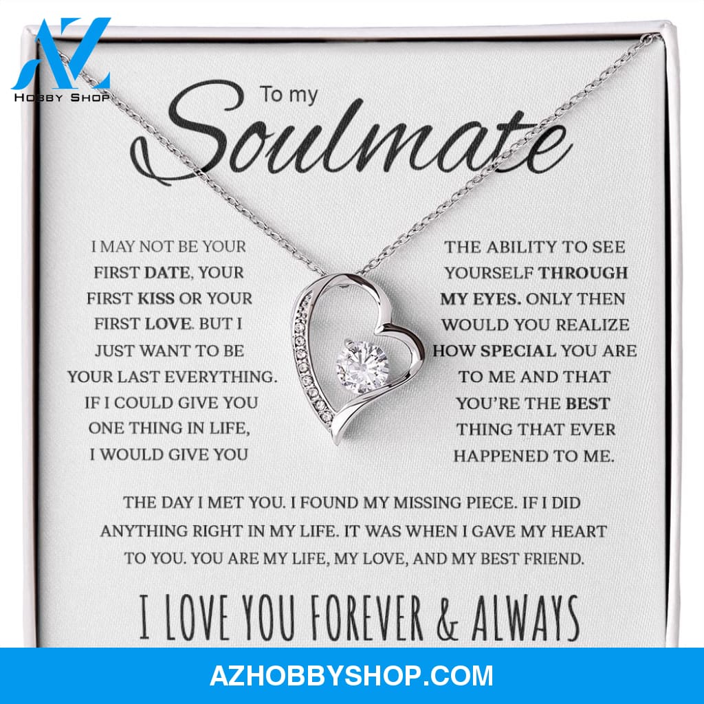 To My Soulmate | My Life My Love My Best Friend | Forever Love Necklace