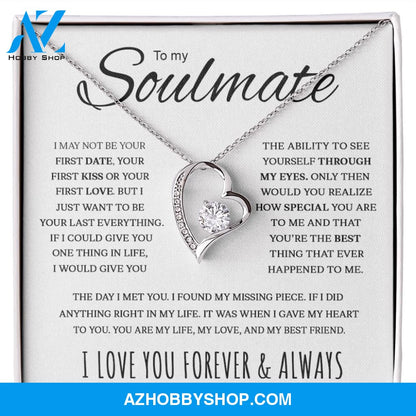 To My Soulmate | My Life My Love My Best Friend | Forever Love Necklace