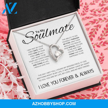 To My Soulmate | My Life My Love My Best Friend | Forever Love Necklace