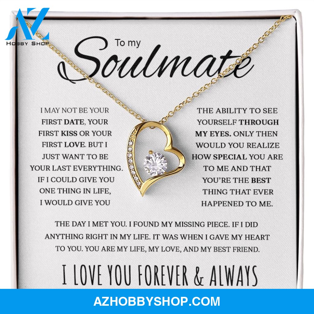 To My Soulmate | My Life My Love My Best Friend | Forever Love Necklace