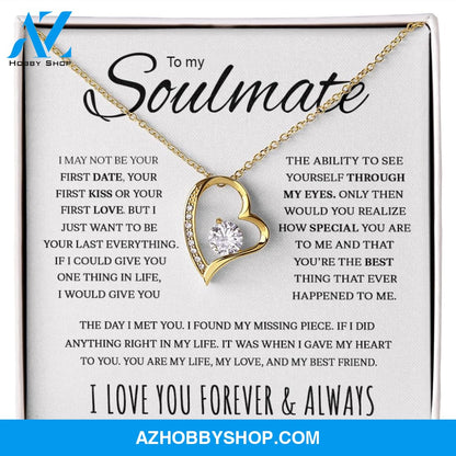 To My Soulmate | My Life My Love My Best Friend | Forever Love Necklace