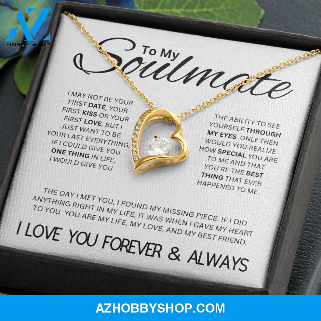To My Soulmate | My Life My Love My Best Friend | Forever Love Necklace