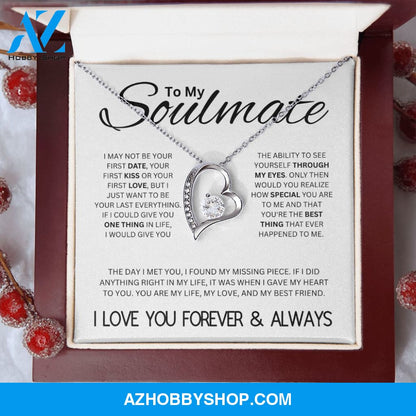 To My Soulmate | My Life My Love My Best Friend | Forever Love Necklace
