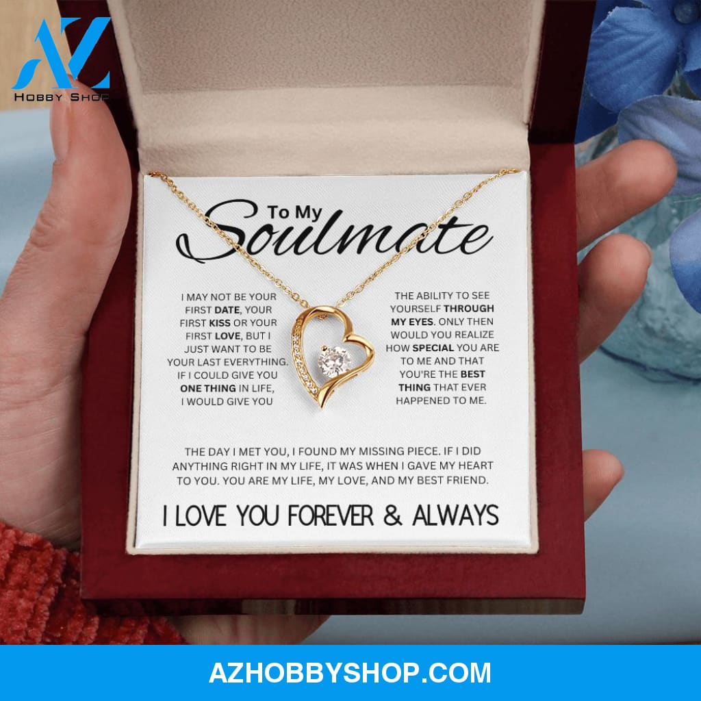 To My Soulmate | My Life My Love My Best Friend | Forever Love Necklace