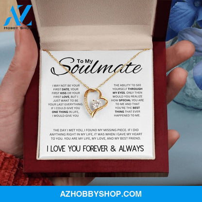 To My Soulmate | My Life My Love My Best Friend | Forever Love Necklace