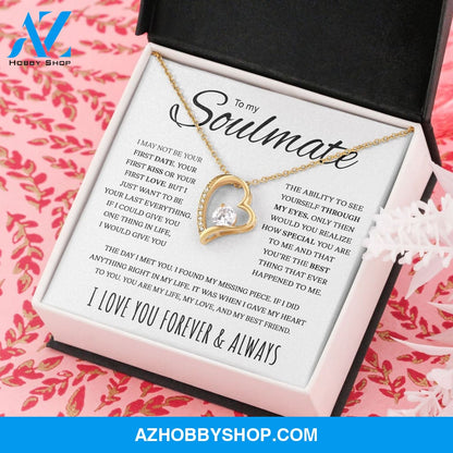 To My Soulmate | My Life My Love My Best Friend | Forever Love Necklace