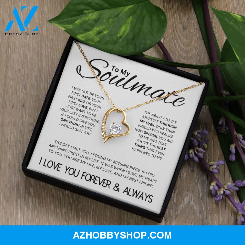 To My Soulmate | My Life My Love My Best Friend | Forever Love Necklace