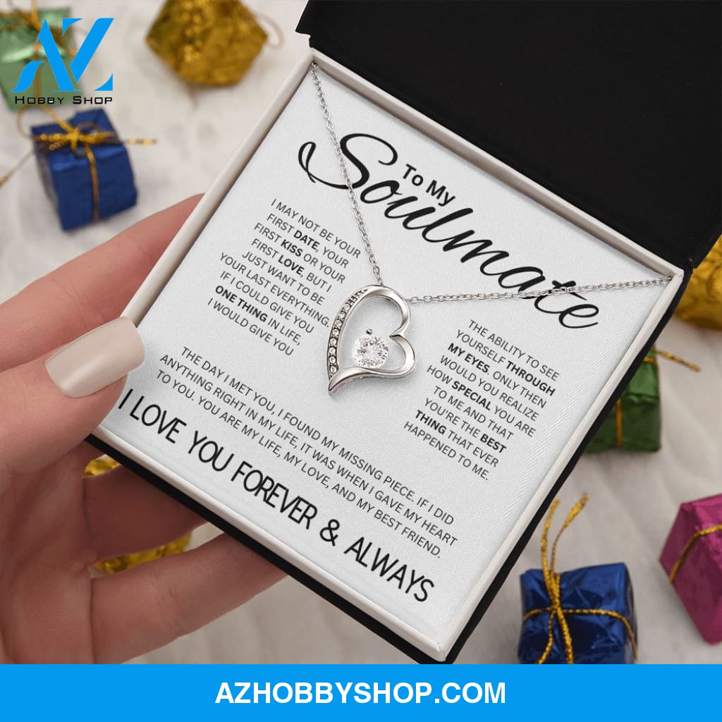 To My Soulmate | My Life My Love My Best Friend | Forever Love Necklace