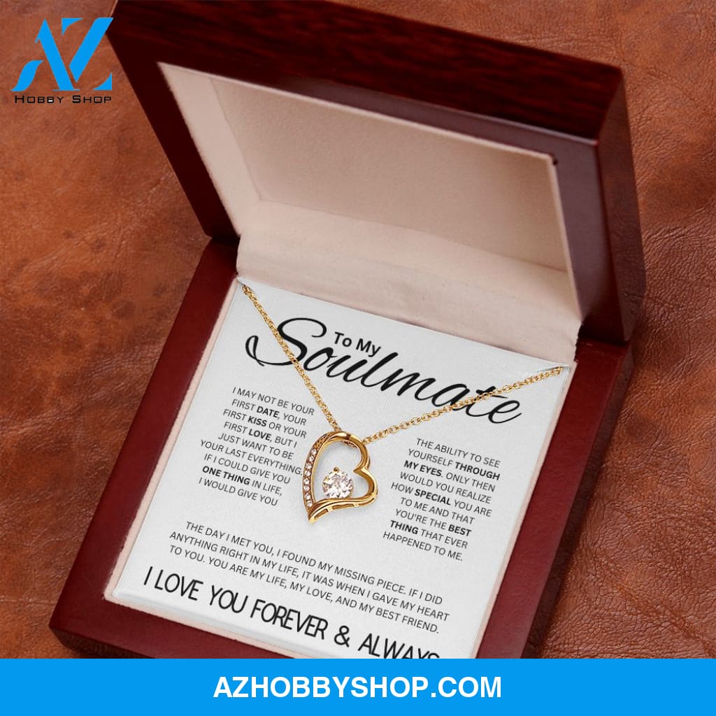 To My Soulmate | My Life My Love My Best Friend | Forever Love Necklace