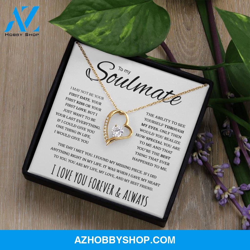 To My Soulmate | My Life My Love My Best Friend | Forever Love Necklace