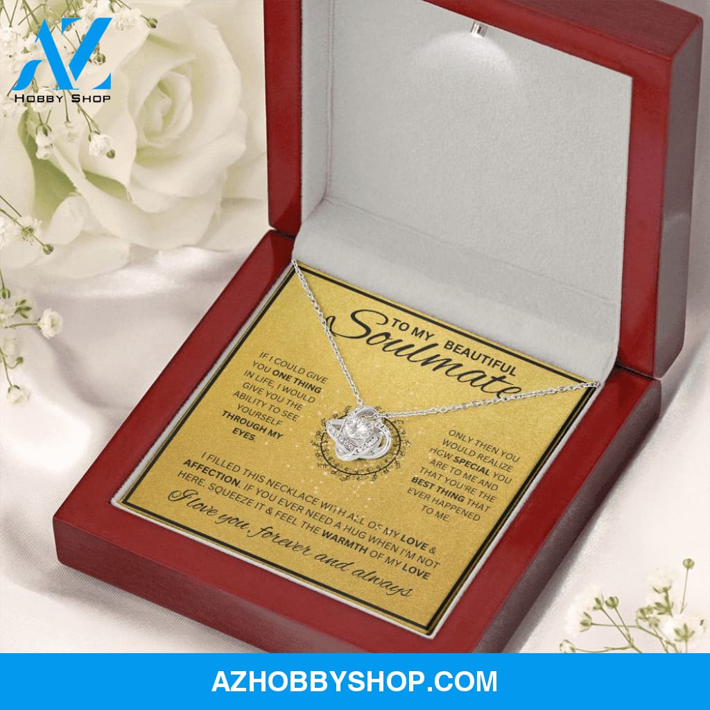 To My Soulmate - "My Life, Love & Best Friend" Sparkling Pendant