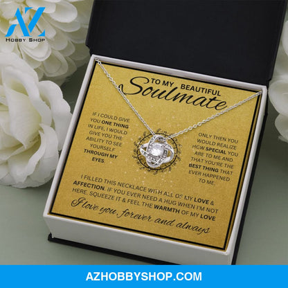 To My Soulmate - "My Life, Love & Best Friend" Sparkling Pendant