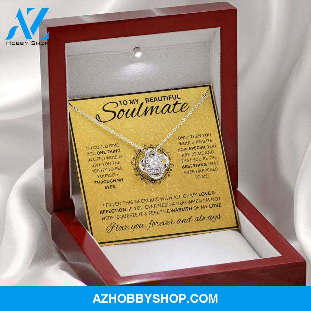 To My Soulmate - "My Life, Love & Best Friend" Sparkling Pendant
