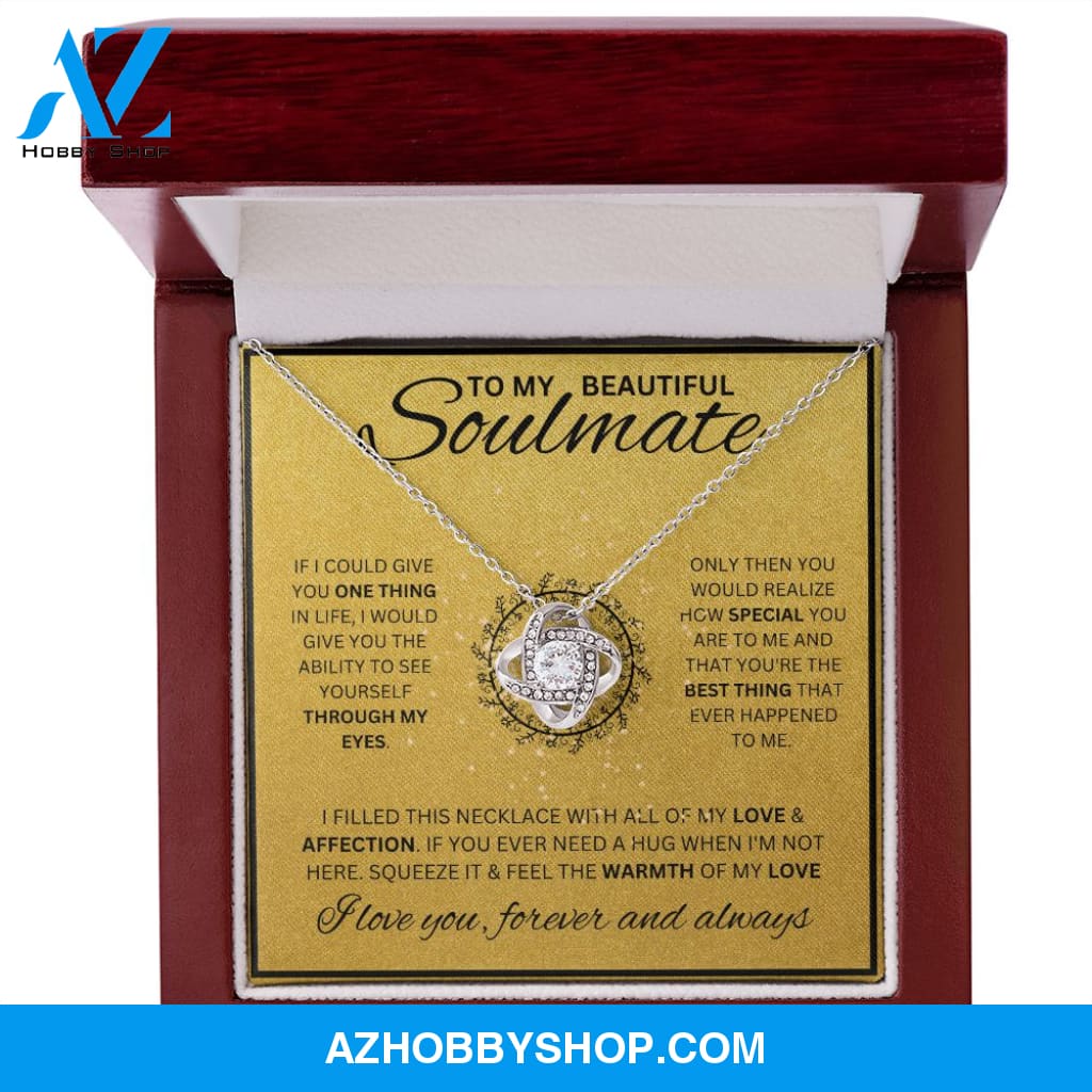 To My Soulmate - "My Life, Love & Best Friend" Sparkling Pendant